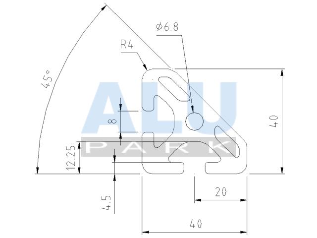 Mae Profil 40x40-45 schwer