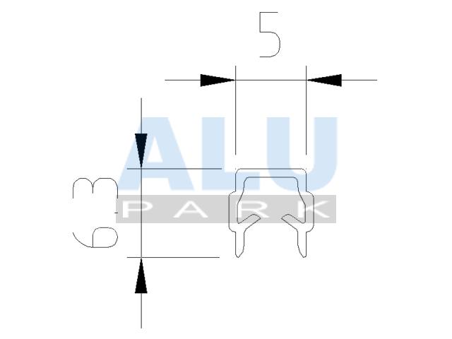 Mae Abdeck- u. Einfassprofil 5 schwarz, 2m