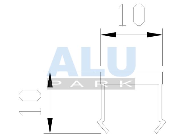 Mae Abdeck- u. Einfassprofil 10 schwarz, 2m