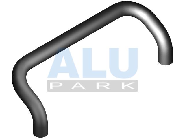Handgriff 8 Alu 120 gebogen, schwarz